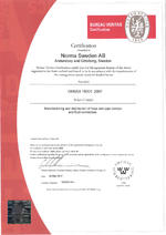 Certification Norma Sweden